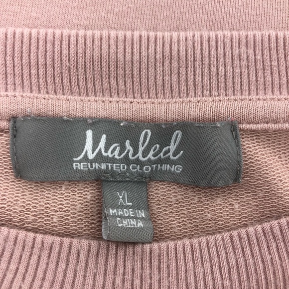 🧨5 for $25 sale🧨 Marled Pink LOVE LOVE LOVE Sweatshirt sz XL - Picture 4 of 5